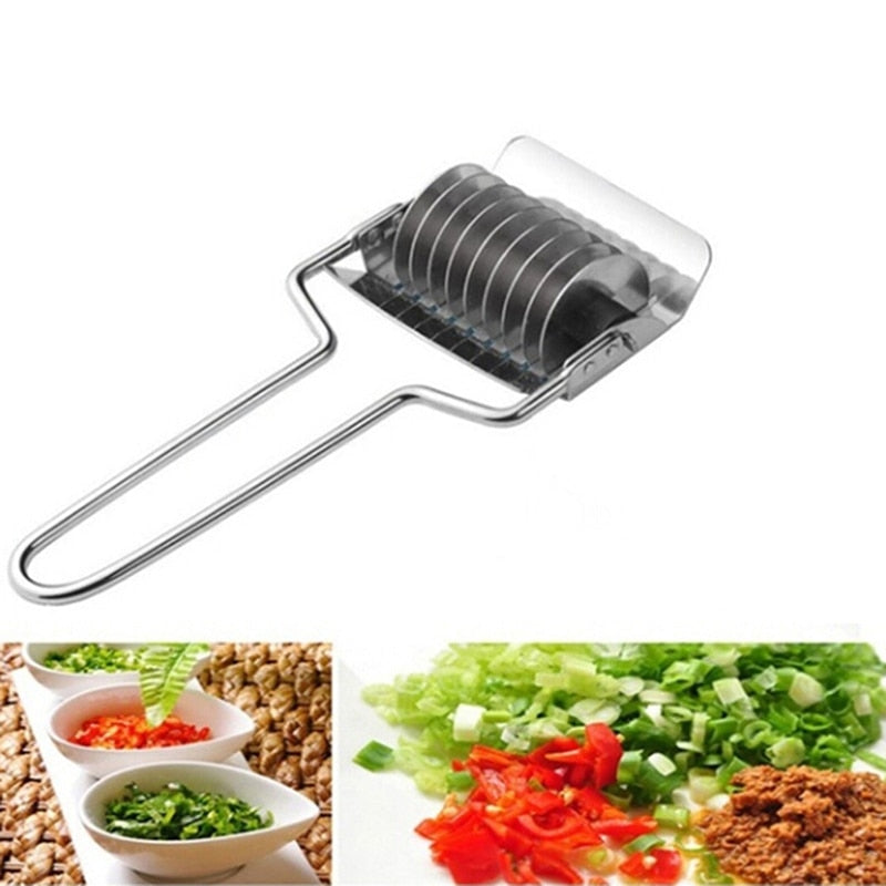 1Pcs  16.8*7.4cm  Kitchen Accessories Gadgets Stainless Steel Onion Chopper Slicer Garlic Coriander Cutter Cooking Tools