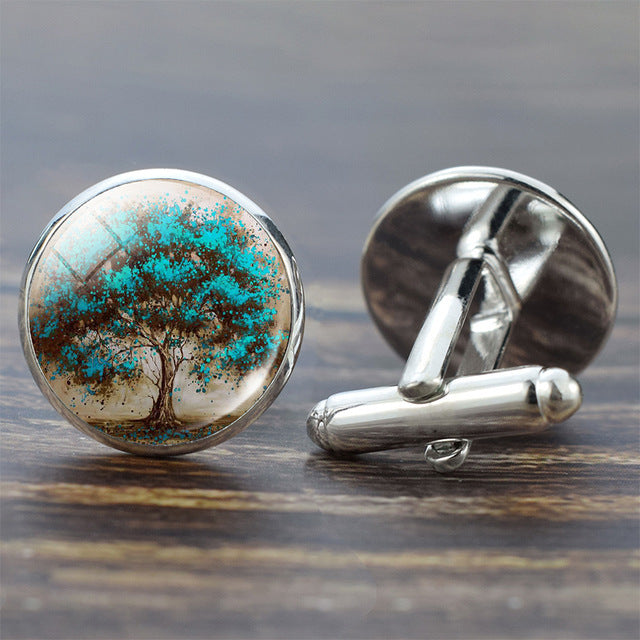 Tree of Life Cufflinks for Men Best Man Cufflinks Set Cufflinks Wedding Life Tree