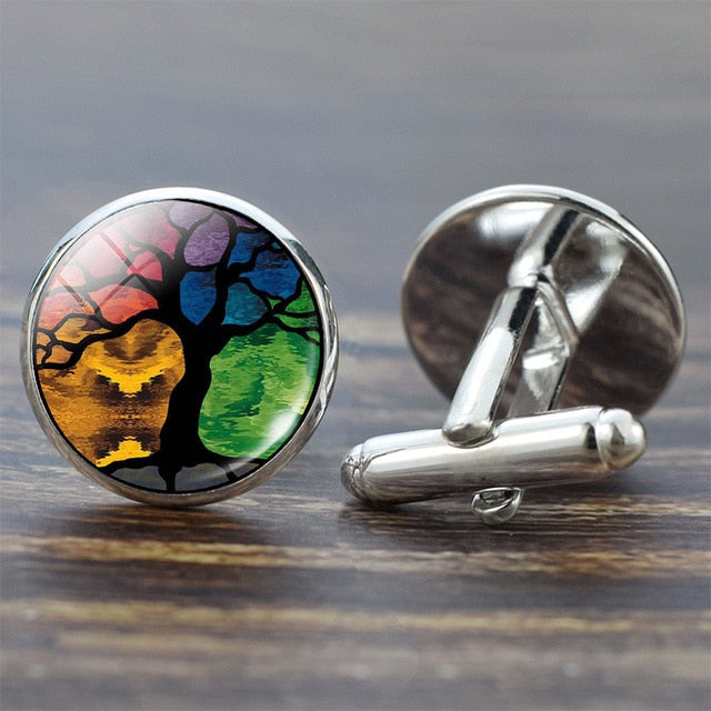 Tree of Life Cufflinks for Men Best Man Cufflinks Set Cufflinks Wedding Life Tree