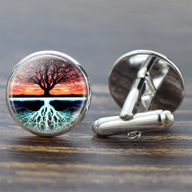 Tree of Life Cufflinks for Men Best Man Cufflinks Set Cufflinks Wedding Life Tree