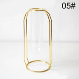 1Pc Creative Art Retro Iron Line Flowers Vase Decoration Metal Plant Holder Modern Nordic Styles Iron Vase Home Garden Ornaments