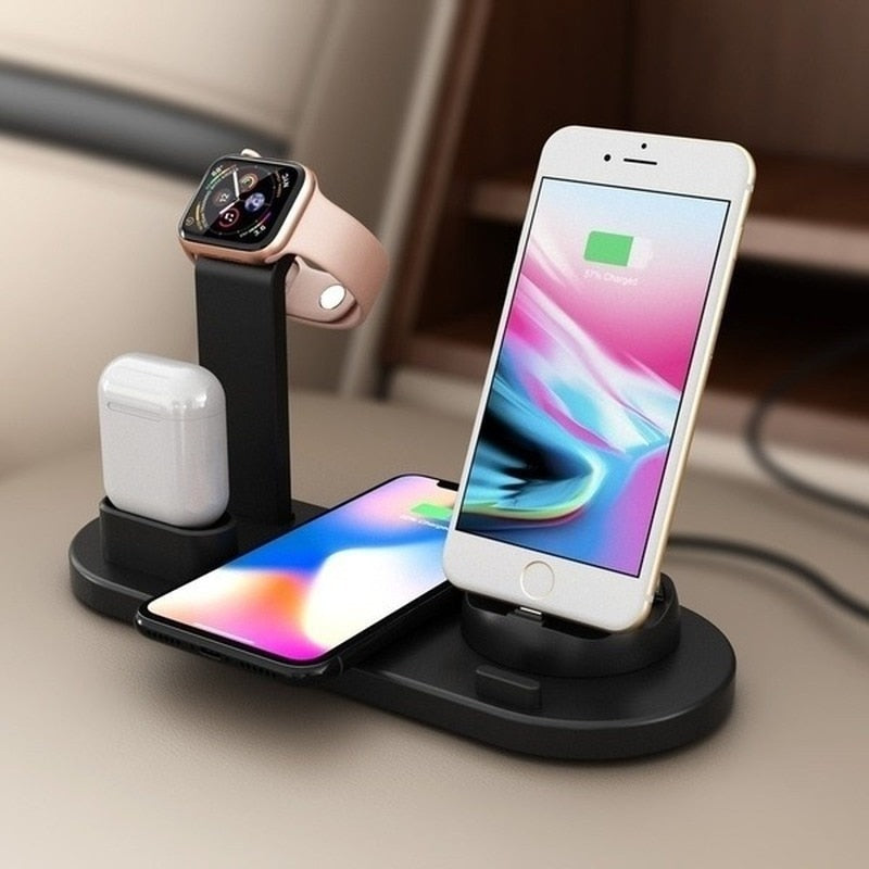 Multi-Function Charging Stand for All iPhone Devices.