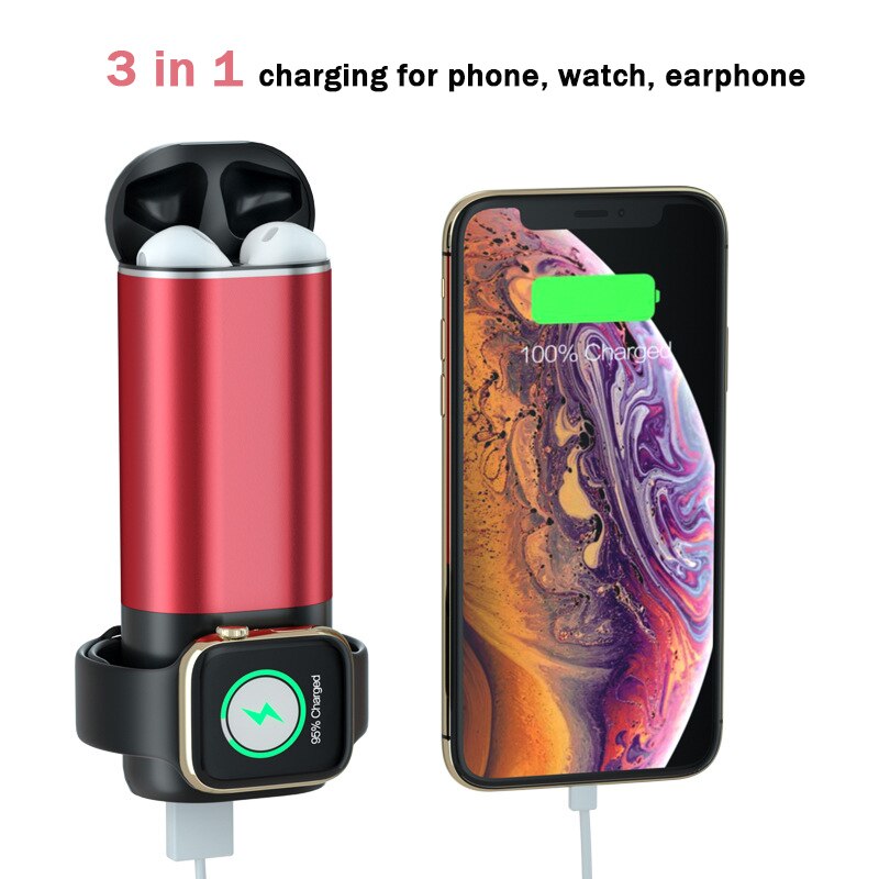 Power Bank 3 in 1 Wireless Charger For All IPhone Devices