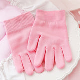 gel spa gloves moisturizing whitening exfoliating pink mask ageless beauty hand mask hands skin care high quality silicone glove