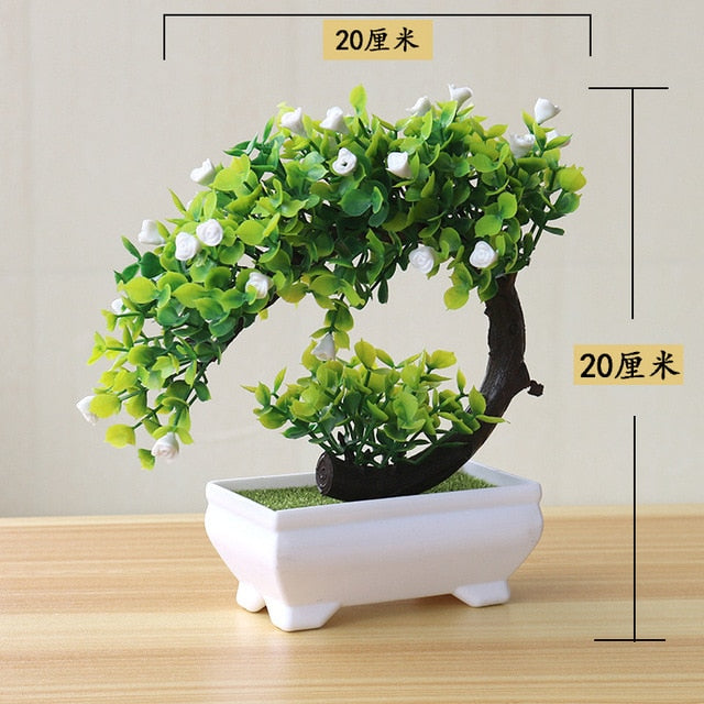 NEW Artificial Plants Bonsai Small Tree Pot Plants Fake Flowers Potted Ornaments For Home Decoration Hotel Garden Decor