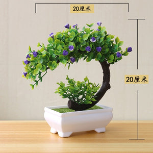 NEW Artificial Plants Bonsai Small Tree Pot Plants Fake Flowers Potted Ornaments For Home Decoration Hotel Garden Decor