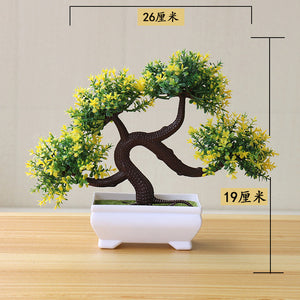 NEW Artificial Plants Bonsai Small Tree Pot Plants Fake Flowers Potted Ornaments For Home Decoration Hotel Garden Decor