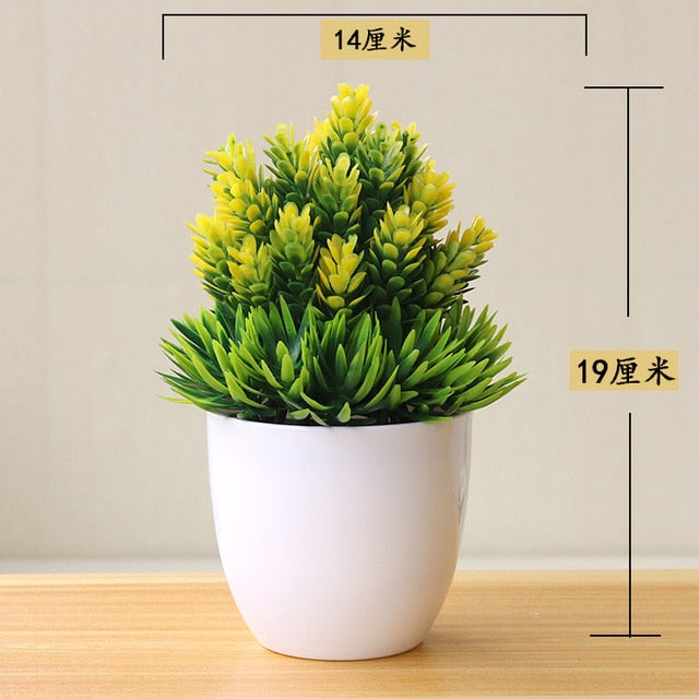 NEW Artificial Plants Bonsai Small Tree Pot Plants Fake Flowers Potted Ornaments For Home Decoration Hotel Garden Decor