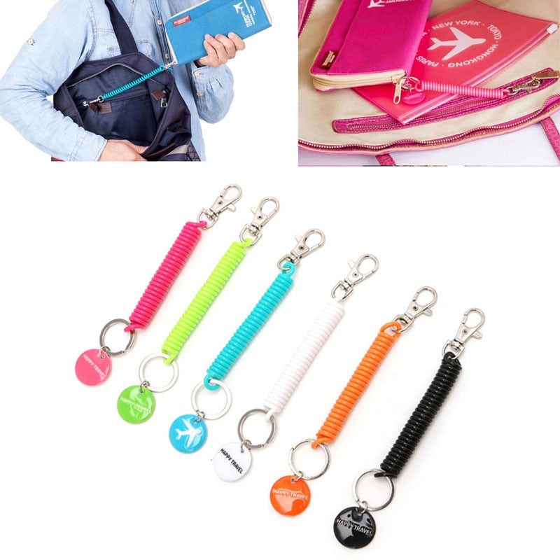 THINKTHENDO Hot Anti-lost Strap For Key Chain Phone Passport Pouch Wallet Purse Travel Accessory