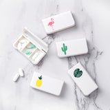 Portable Mini Travel Accessories Creative Plant Three Grid Drug Packing Unisex Security Security Packing Organizers Microfiber