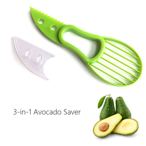 Avocado Slicer Cutter Peeler Splits Fruits Pits Scoop Kitchen Tools Green